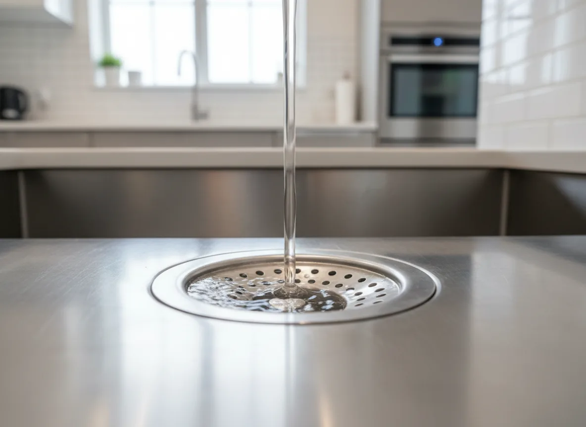 Clean kitchen sink drain
